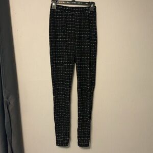 Fashion Nova Black and White Grid Pants